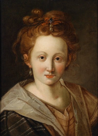 Bildnis einer jungen Frau von Workshop of Hans von Aachen